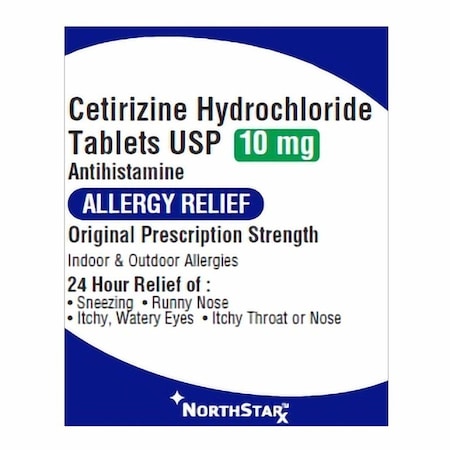 Northstar Rx Cetirizine HCl 10 mg Tablet Bottle, 30PK 16714079901